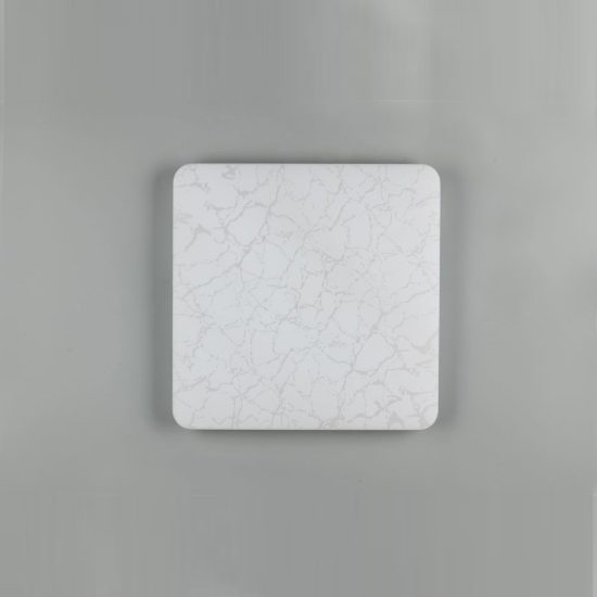 Plafoniera led 24w 4000k per corridoio moderna quadrata bianca con diffusore effetto ghiaccio