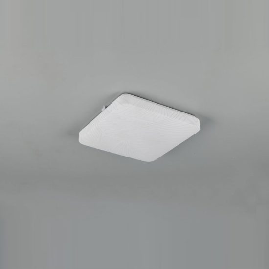 Plafoniera led 16w 4000k moderna quadrata bianca con diffusore effetto foglia