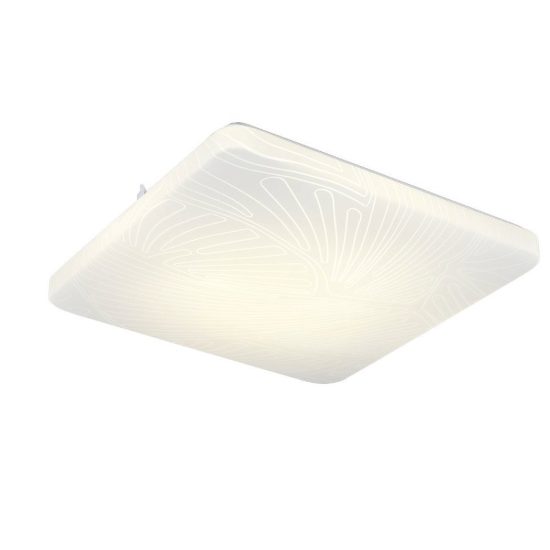 Plafoniera led 24w 4000k per corridoio moderna quadrata bianca con diffusore effetto foglia