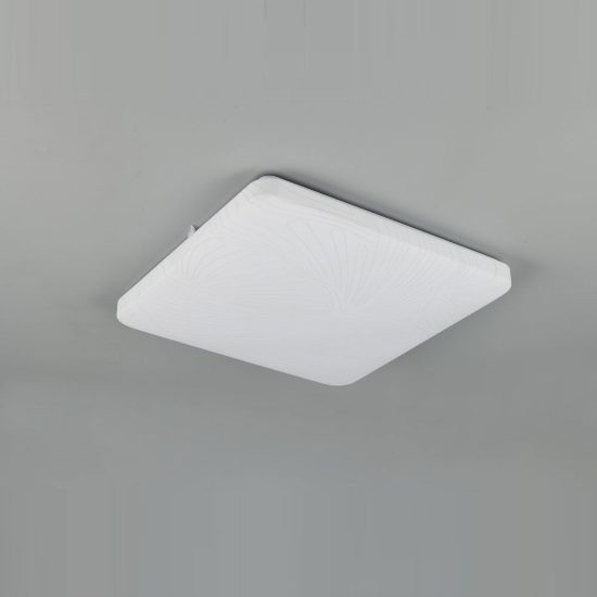 Plafoniera led 24w 4000k per corridoio moderna quadrata bianca con diffusore effetto foglia