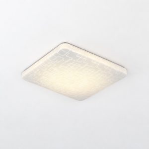 Plafoniera led 24w 4000k per corridoio moderna quadrata bianca con diffusore effetto rettangoli