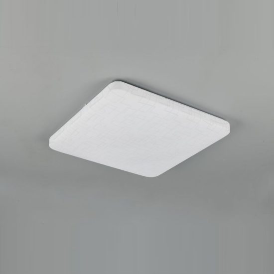 Plafoniera led 24w 4000k per corridoio moderna quadrata bianca con diffusore effetto rettangoli
