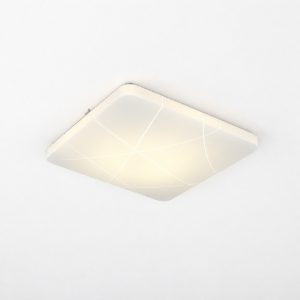 Plafoniera led 24w 4000k per corridoio moderna quadrata bianca con diffusore effetto linea