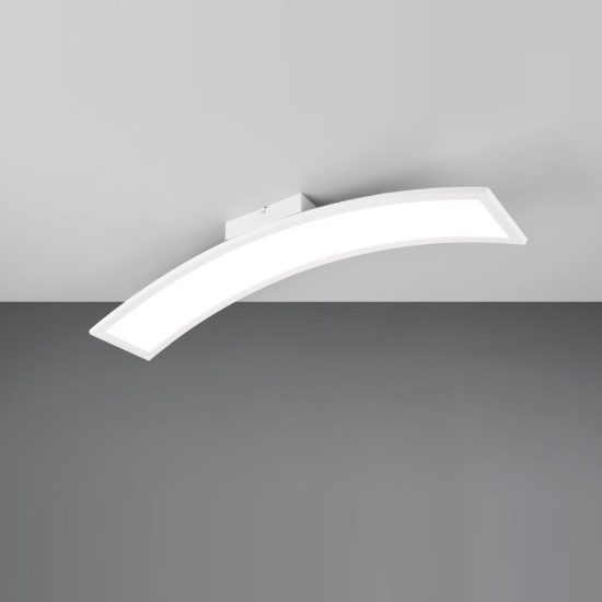Plafoniera led 21w 3000k per soggiorno moderna bianca ad arco