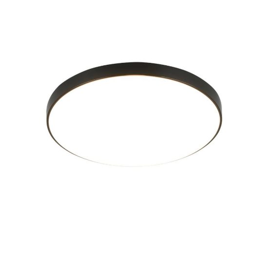 Plafoniera led 18w 4000k ip44 moderna rotonda nera con fissaggio rapido confezione 10 pezzi