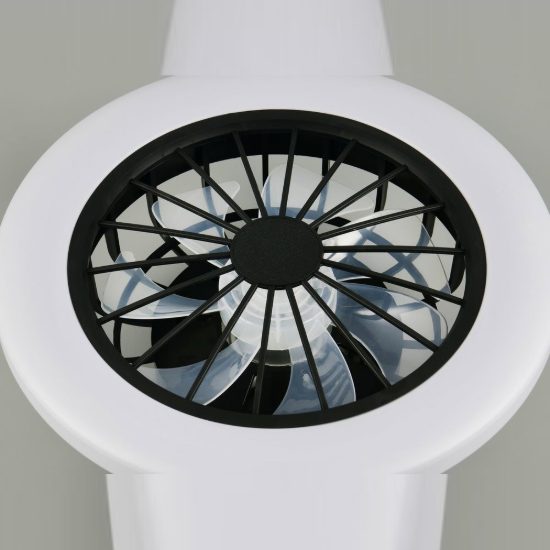 Ventilatore da soffitto con luce led 22w cct 2700k 6500k con telecomando nero con anello luminoso
