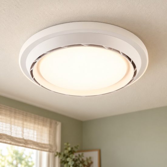 Ventilatore da soffitto con luce led 38w cct 3000k 4000k 6500k con telecomando bianco senza pale