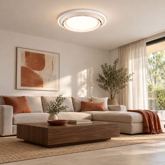 Ventilatore da soffitto con luce led 38w cct 3000k 4000k 6500k con telecomando bianco senza pale