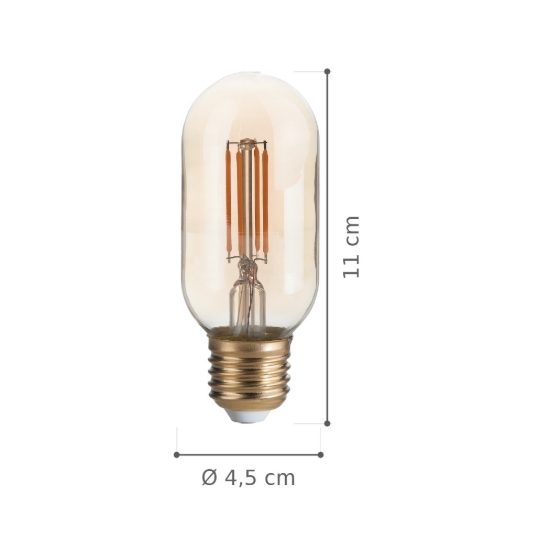 Ideal lux lampadina led e27 decorativa bomb 4w 2200k ambra confezione 10 pezzi