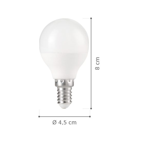 Ideal lux lampadina led e14 a sfera 6w 3000k bianca confezione 10 pezzi