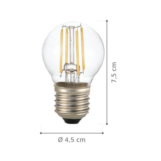 Ideal lux lampadina led e27 a sfera 4w 3000k dimmerabile trasparente confezione 10 pezzi