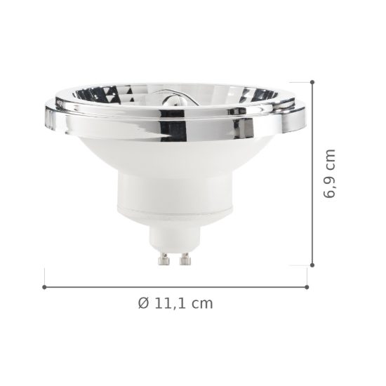 Ideal lux lampadina led gu10 riflettore 10w 3000k cromata confezione 10 pezzi