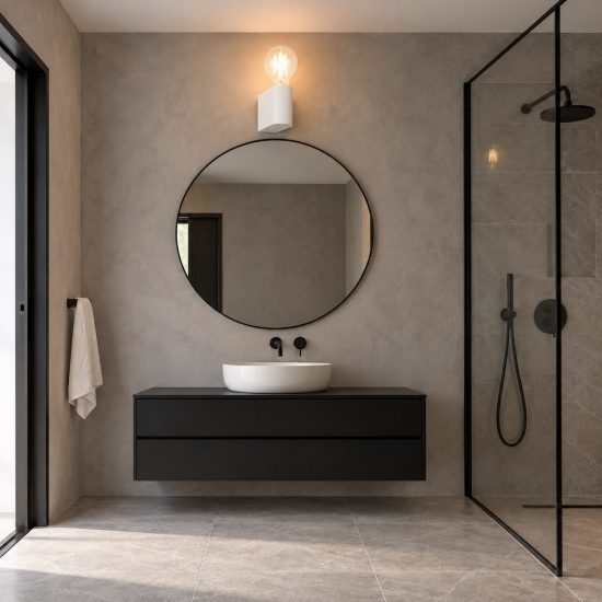 Applique per bagno ip44 moderna bianca dal design minimale