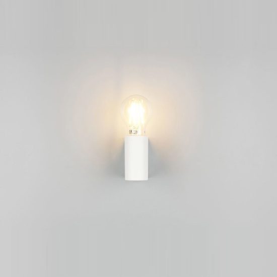 Applique per bagno ip44 moderna bianca dal design minimale
