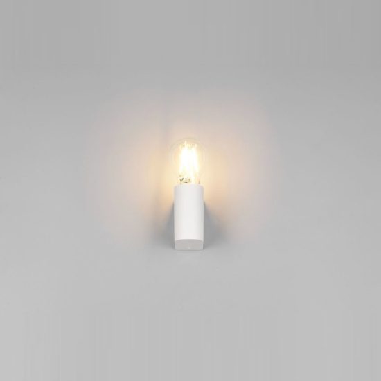 Applique per bagno ip44 moderna bianca dal design minimale