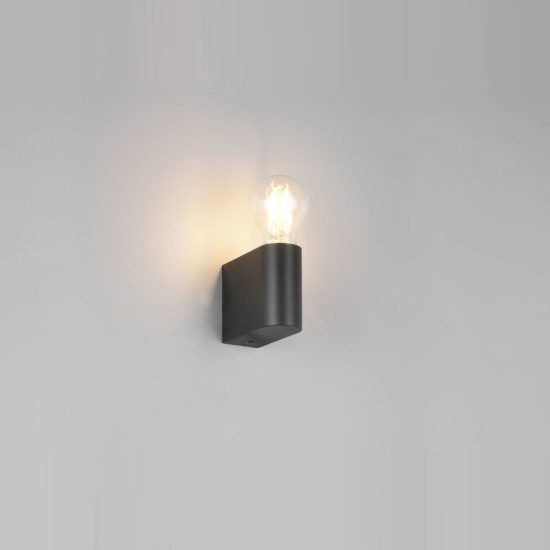 Applique per bagno ip44 moderna nera dal design minimale