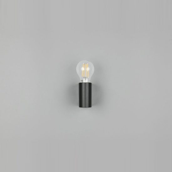 Applique per bagno ip44 moderna nera dal design minimale