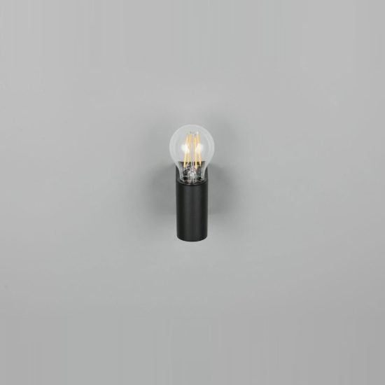 Applique per bagno ip44 moderna nera dal design minimale