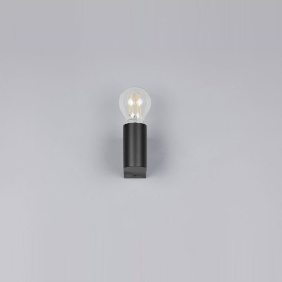 Applique per bagno ip44 moderna nera dal design minimale