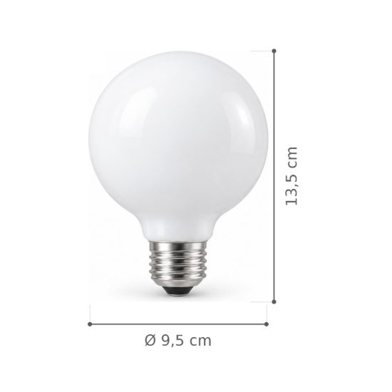Ideal lux lampadina led e27 a globo 9,5cm a filamento 4w 3000k bianca confezione 10 pezzi