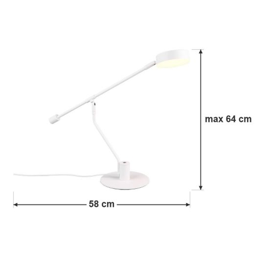 Lampada da scrivania led 6w cct 2700k 4000k 6500k touch per ufficio girevole bianca