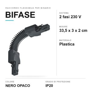 Raccordo flessibile per binario bifase nero