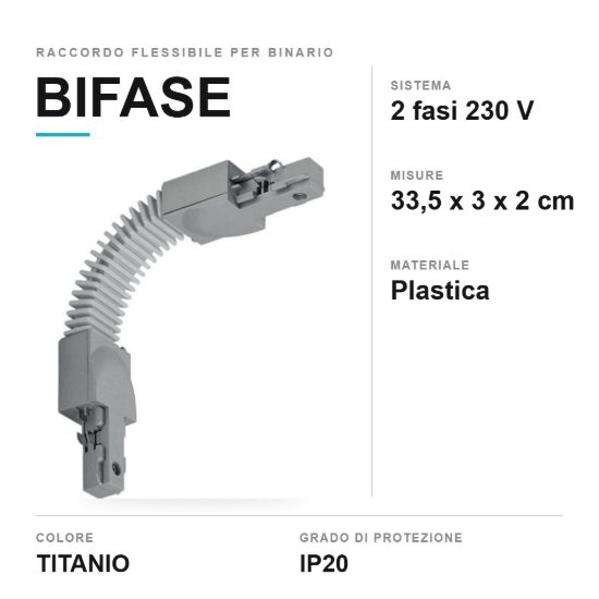 Raccordo flessibile per binario bifase titanio