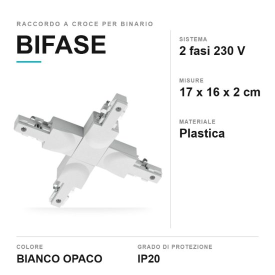 Raccordo a croce bianco 17cm