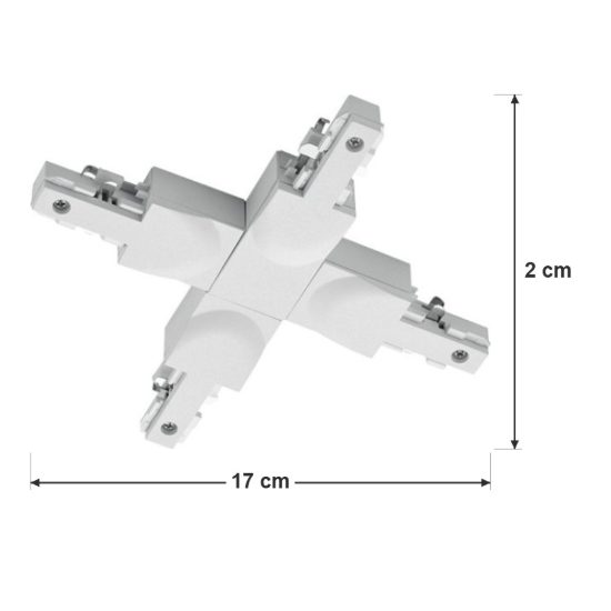 Raccordo a croce bianco 17cm