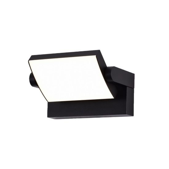 Applique da esterno nero led 20w 3000k ip54 orientabile