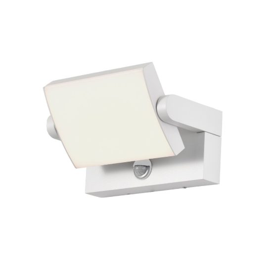 Applique da esterno led 20w 3000k ip54 con sensore di movimento bianca
