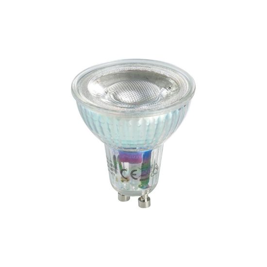 Lampadina led gu10 5w 3000k argento dimmerabile confezione 10 pezzi