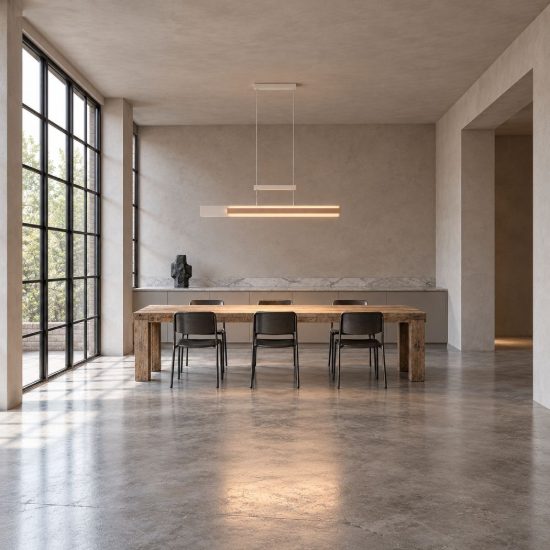 Lampadario a sospensione led 48w cct 2700k 6000k per sala da pranzo moderno lineare grigio caffe