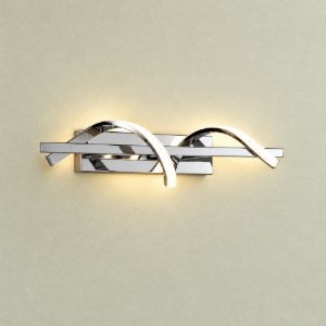 Applique per soggiorno led 8,5w 4000k moderna cromata