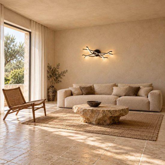 Applique per soggiorno led 22w 3000k moderna nera dalla forma scultorea