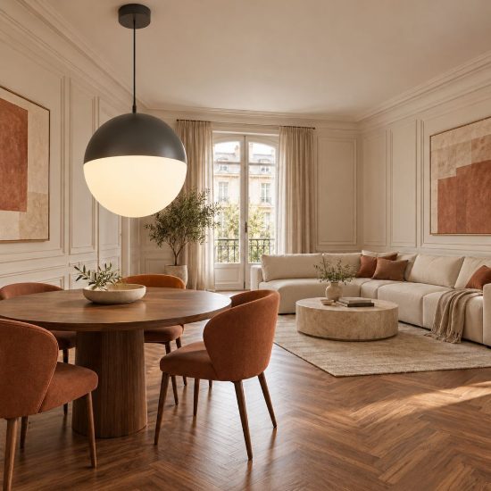 Lampada a sospensione led 5w 3000k per sala da pranzo moderna antracite con sfera antracite bianca