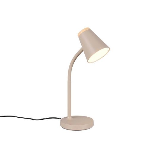 Lampada da scrivania led 4,5w 3000k per ufficio con braccio flessibile beige caldo