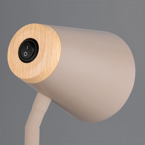 Lampada da scrivania led 4,5w 3000k per ufficio con braccio flessibile beige caldo