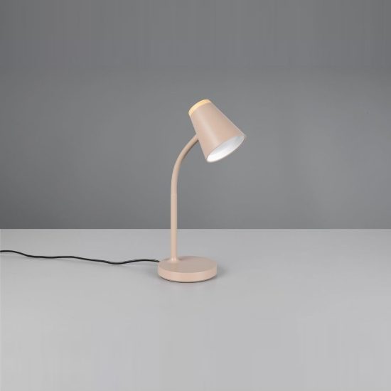 Lampada da scrivania led 4,5w 3000k per ufficio con braccio flessibile beige caldo