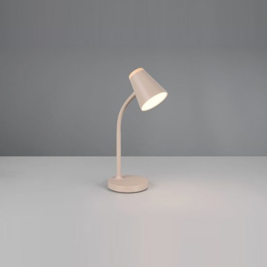Lampada da scrivania led 4,5w 3000k per ufficio con braccio flessibile beige caldo