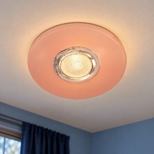 Plafoniera led 10w 3000k rgb con altoparlante bluetooth telecomando moderna bianca