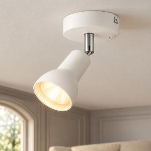 Faretto da soffitto per salotto orientabile moderno bianco