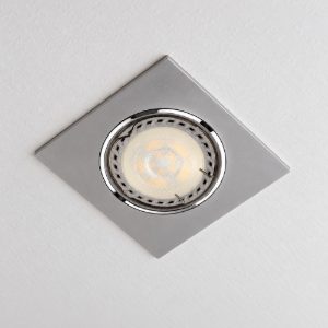 Faretto da incasso soffitto led 5w 3000k grigio quadrato orientabile
