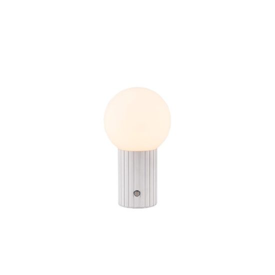 Abat-jour ricaricabile led 2w cct 2300k 3000k 4000k touch per comodino bianco con sfera bianca