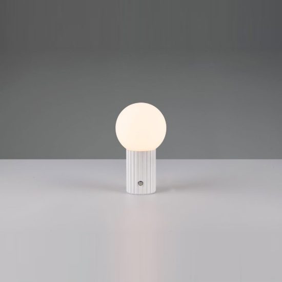 Abat-jour ricaricabile led 2w cct 2300k 3000k 4000k touch per comodino bianco con sfera bianca