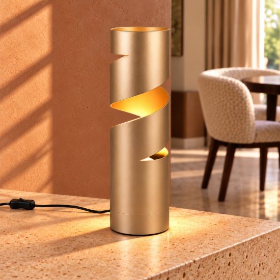Abat-jour per comodino moderno caffe a forma di cavatappi