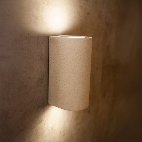 Applique da esterno cemento bianco ip65 bi emissione