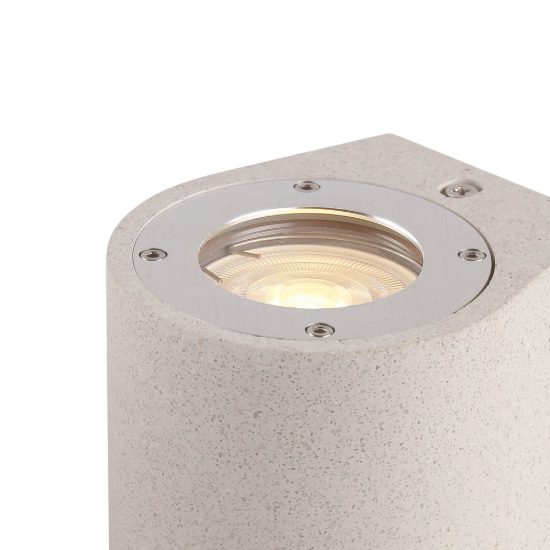 Applique da esterno cemento bianco ip65 bi emissione