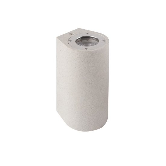 Applique da esterno cemento bianco ip65 bi emissione