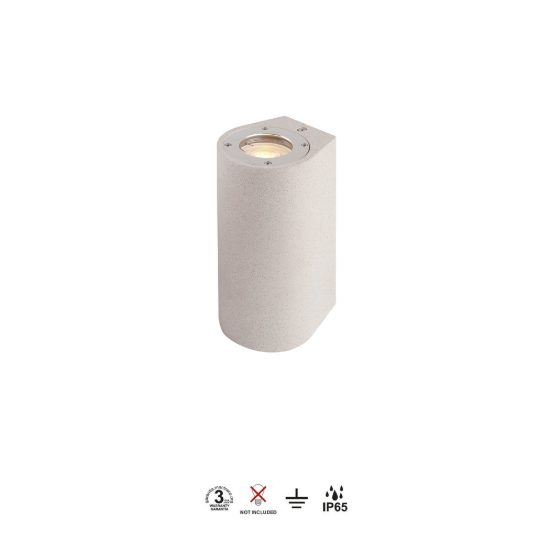 Applique da esterno cemento bianco ip65 bi emissione